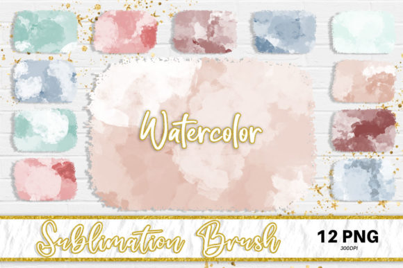 12 Set Sublimation Watercolor Background