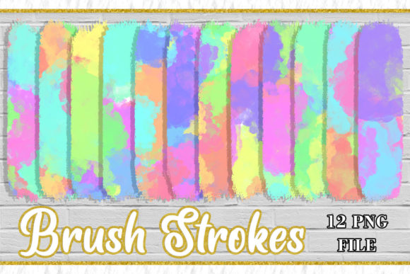 Brush Strokes Clipart Watercolor and Illustrations