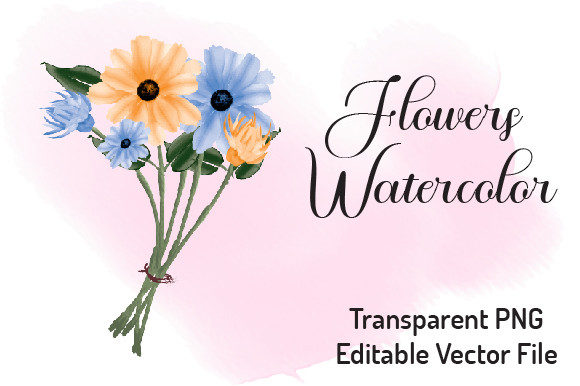 Sunflower Bouquet Watercolor Illustrations
