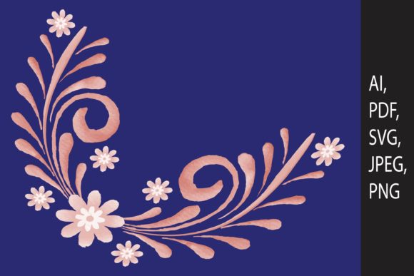 Watercolor Design SVG Cut File