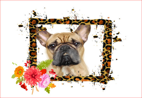 Watercolor French Bulldog PNG, Clipart