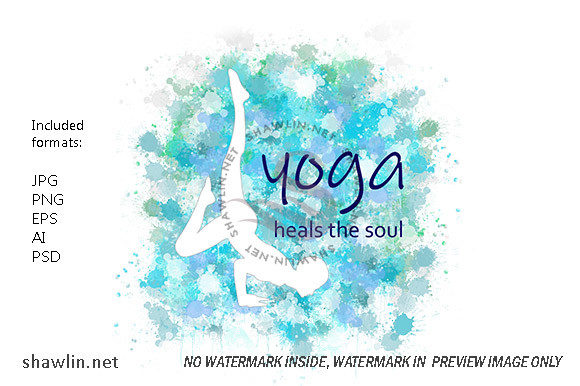 Watercolor Paint Splatter Yoga Quotes