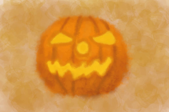 Watercolor Painted Halloween Pumpkin Illustrations